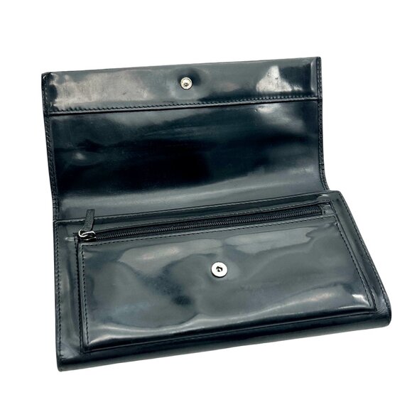Gucci Patent Leather Long Wallet Black Unisex - Picture 5 of 11